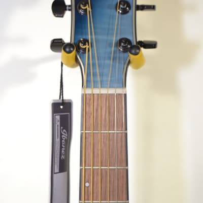 Ibanez AEWC32FM Acoustic-Electric Guitar Indigo Sunset Fade - Pro Setup image 5