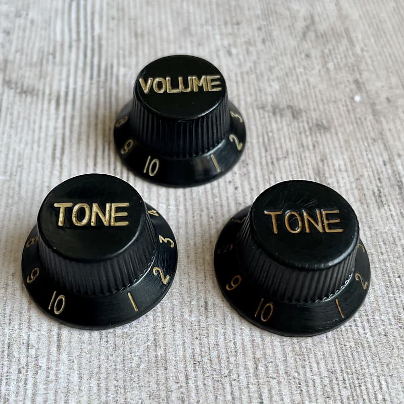 Relic Black Stratocaster/Strat Knobs 28 Reverb