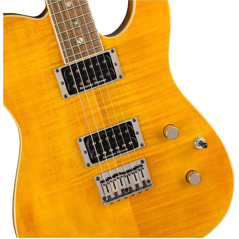 Fender Special Edition Custom Telecaster Flame Maple Top w/ Seymour Duncan Humbuckers - Amber image 1