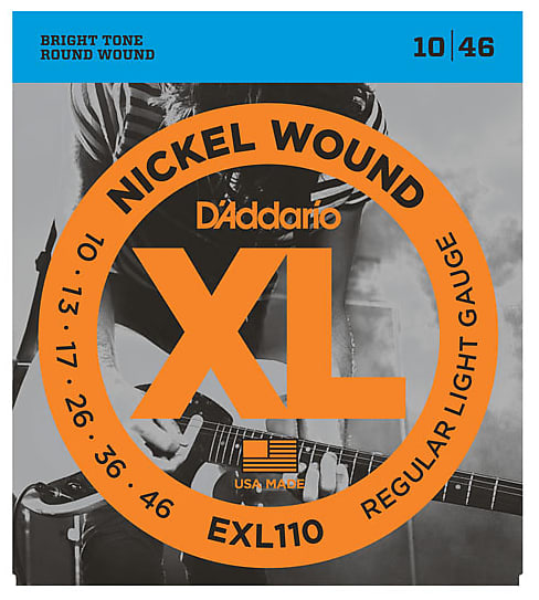 D'Addario EXL110 Nickel Wound Guitar Strings, Regular Light, 10-46 image 1