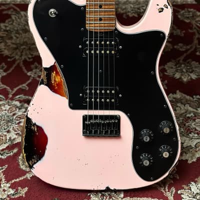 Friedman Vintage T Shell Pink Over 3 Tone Burst Electric Guitar - with Hard Case image 12