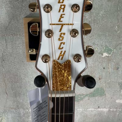 Mint Gretsch G5021E Rancher Penguin Parlor Acoustic / Electric Guitar - White image 5