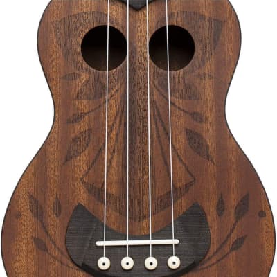 Stagg Tiki series soprano ukulele with sapele top, OH finish, with black nylon gigbag image 3