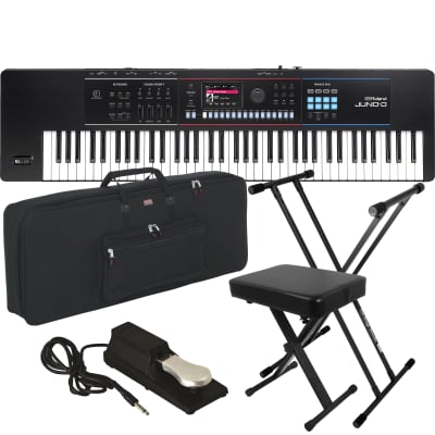Roland Juno-D7 76-Key Synthesizer STAGE ESSENTIALS BUNDLE