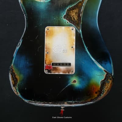 Fender Stratocaster Galaxy Blue Heavy Aged Relic by East Gloves Customs (Very Rare) image 15
