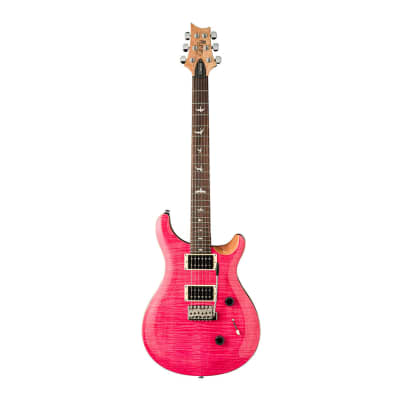 PRS SE Custom 24 Electric Guitar - Bonnie Pink w/ Natural Back image 2