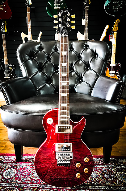 Gibson Custom Alex Lifeson Les Paul Axcess Electric Guitar Royal Crimson