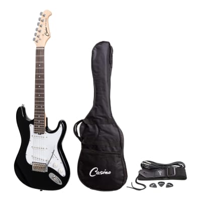 Casino ST-Style Short Scale Electric Guitar Set (Black) for sale