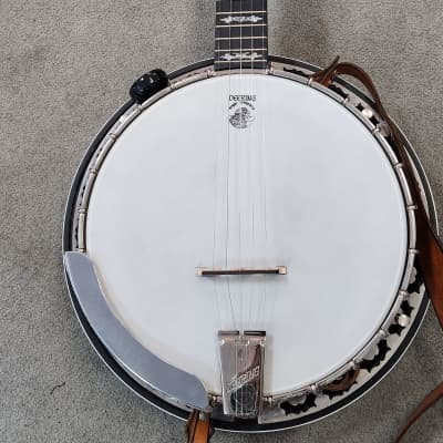 Deering Eagle II 5 string banjo 2016-ish - stained natural wood image 3