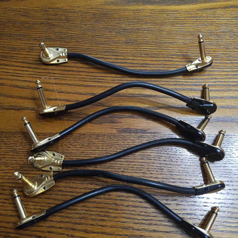 Unknown Brand Patch Cables Black And Gold | Reverb