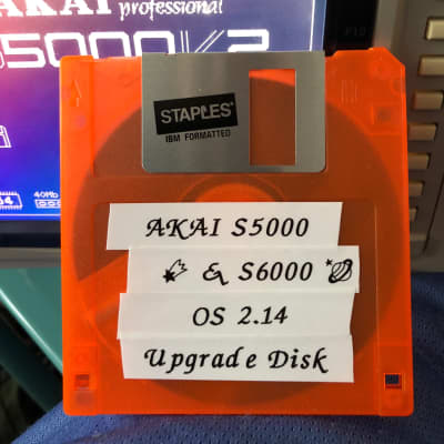 Akai S5000/S6000 upgrade to v2 floppy disk (latest update 2.14) s-5000 s-6000 imagen 1