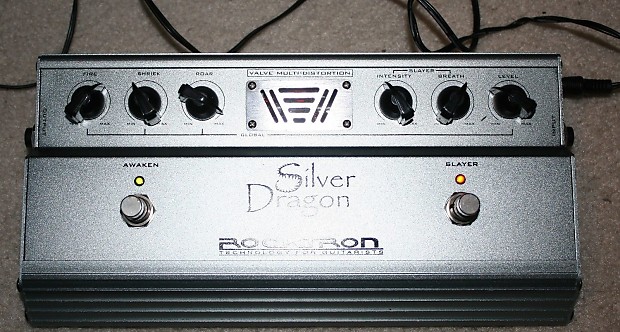 Rocktron Silver Dragon Distortion Guitar Effect Pedal with