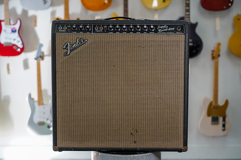 1967 Fender Super Reverb 40w 4x10" Blackface Vintage Guitar Amplifier image 1