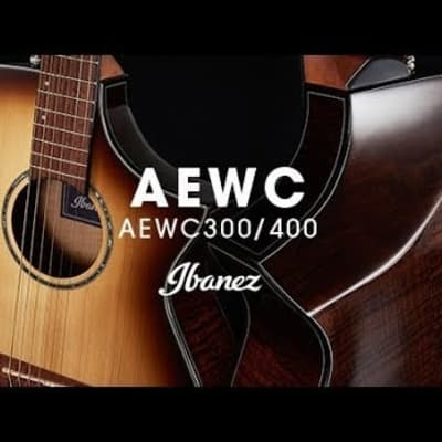 Ibanez AEWC400 Acoustic-Electric Guitar (Transparent Black Sunburst) image 9