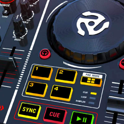 Numark Party Mix II Serato LE DJ Controller LED Lightshow w Laptop Stand image 6