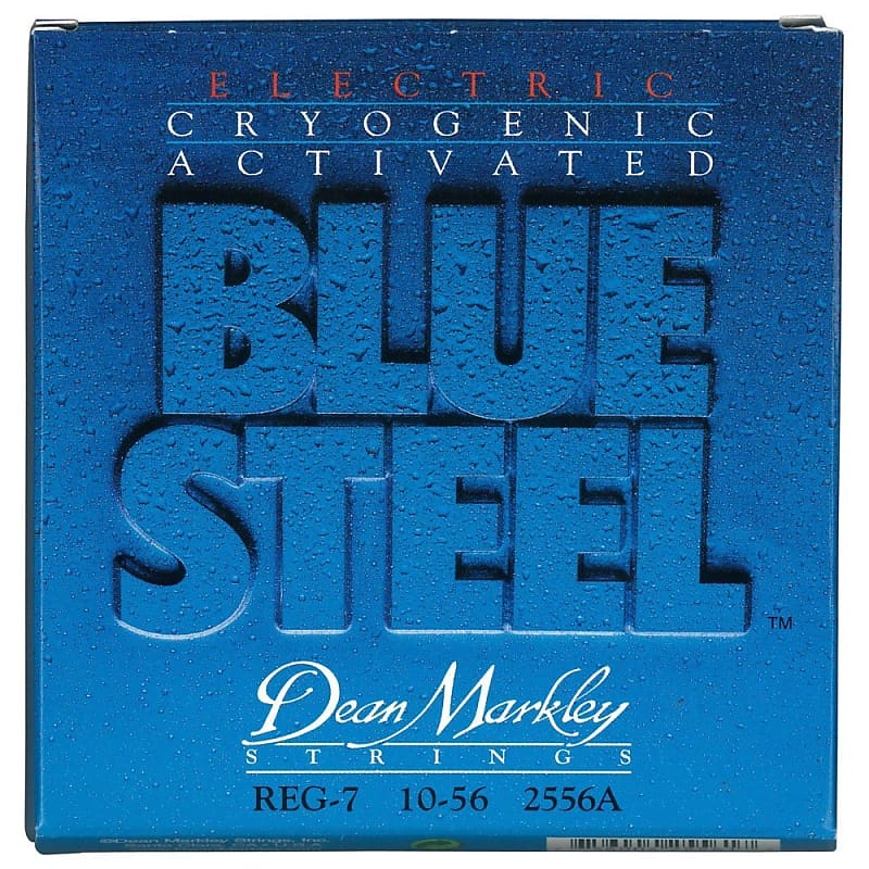 Dean Markley 2556A Blue Steel 7-String Electric Guitar Strings, Regular (10-56) image 1