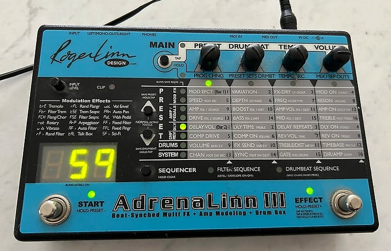 Roger Linn AdrenaLinn III Blue 2010s | Reverb Canada