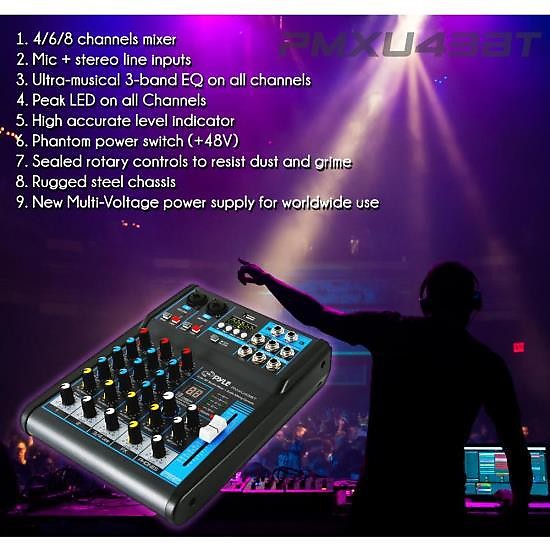 Pyle Pro 12-Channel Bluetooth Studio Mixer and DJ Controller Audio Mixing  Console System