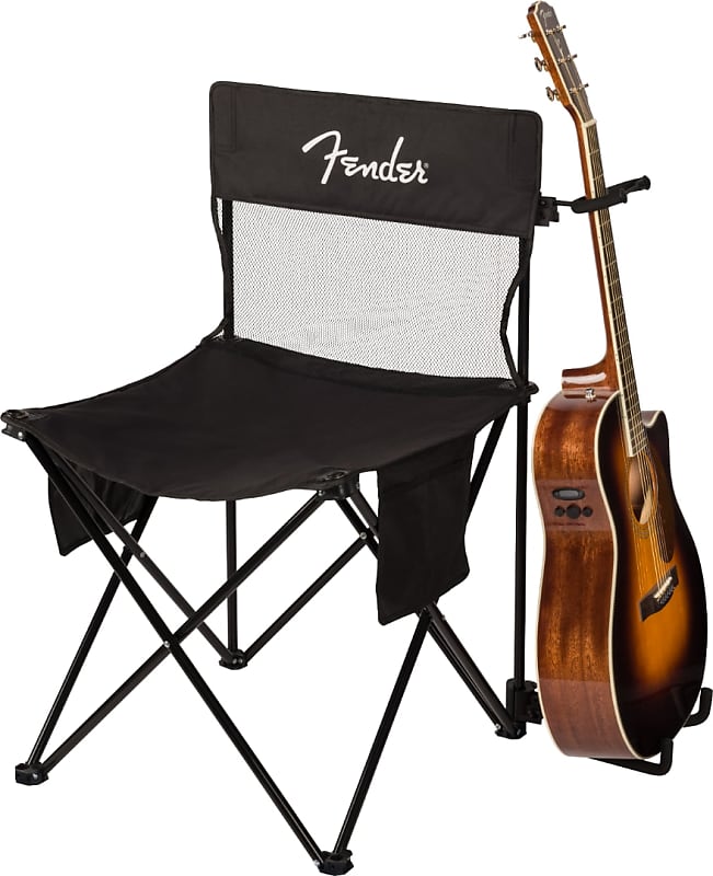 Genuine Fender Festival series chair with built in guitar stand