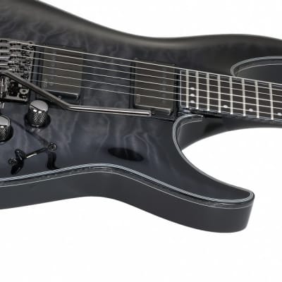 Schecter Hellraiser Hybrid C-1 FR LH Trans Black Burst - FREE GIG BAG - Left-Handed Electric Guitar image 3