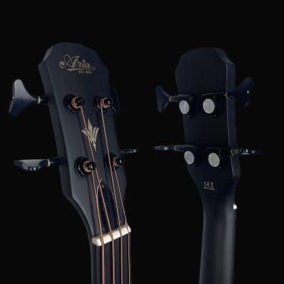 ARIA FEB-F2 / FL STBK (Stained Black) Fretless Electro Acoustic Guitar image 10