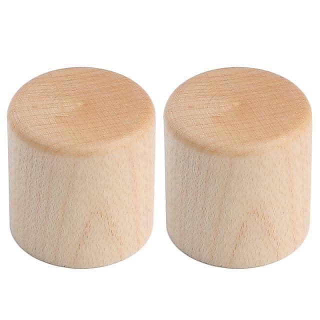 2-Pack Wood Knobs Tele Style Flat Top Dome Knobs Guitar Bass Wood