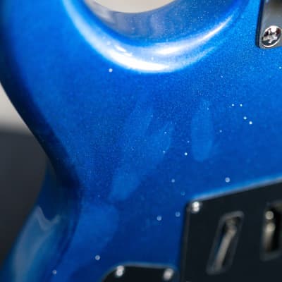 Kramer Baretta "Hot Rod" Electric Guitar  - Blue Sparkle Flames (9014-BO) image 8