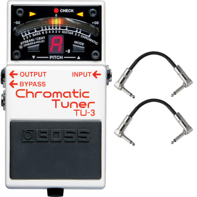 Boss TU-3 Chromatic Tuner Pedal Guitar Effects Stompbox Footswitch + Cables image 1