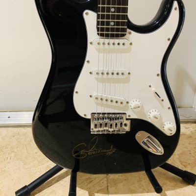Clapton Autographed Crossroads Strat Knock Off early 2000s Black made by Eleca image 2