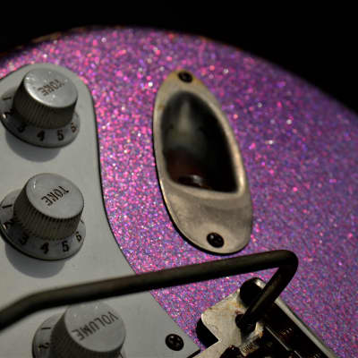 Fender Stratocaster  Standard Custom Relic Nitro Magenta Sparkle image 6