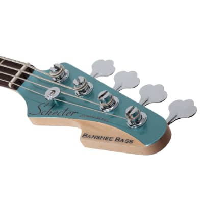Schecter Banshee Bass Short Scale 4-String Bass Guitar - Vintage Pelham Blue image 4