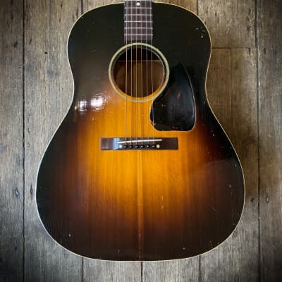 1942 (Circa) Gibson J-45 with banner headstock in Sunburst finish for sale