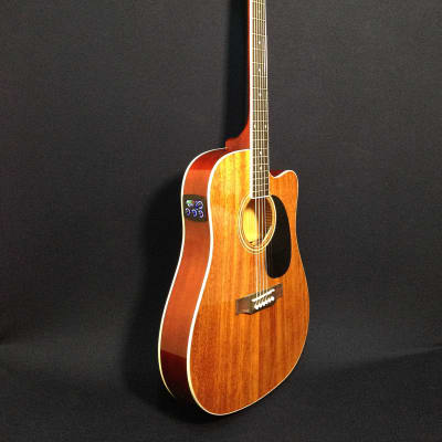 Haze F631BCEQMS Thin Body Acoustic Guitar, EQ, Cutaway + Free Gig Bag, Picks image 7