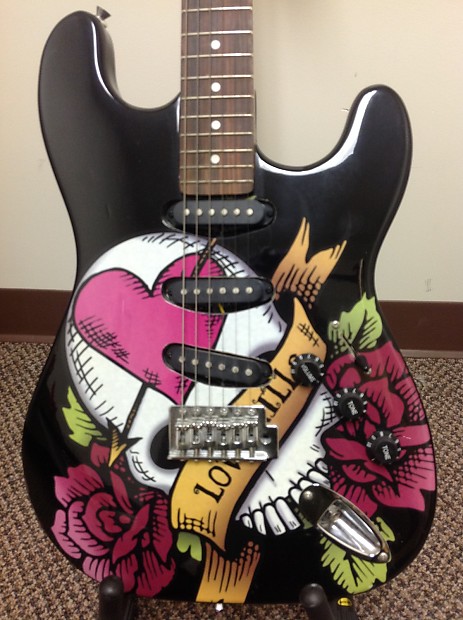 Mahar Import Love Kills Black Electric Guitar 1990 s Black