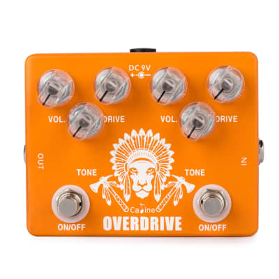 Caline CP-70 Crushing Overdrive Boost Orange Electric Guitar Effect Pedal for sale