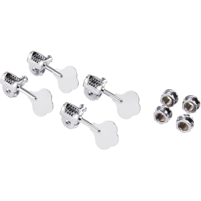 Fender Deluxe Fluted Shaft Bass Tuning Machines, Chrome, Set of 4 for sale