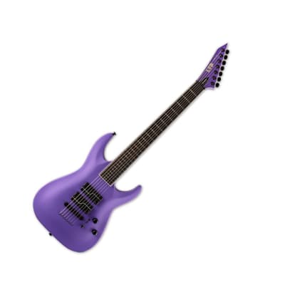 ESP LTD Stephen Carpenter SC-607 Baritone 7-String Electric Guitar with Neck-Thru-Body, 3-Piece Maple Neck, Mahogany Body, and Macassar Ebony Fingerboard (Right-Handed, Purple Satin) image 5
