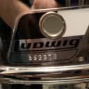 Ludwig Chrome Snare Drum Black and White Badge 6.5 x 14 Metal Barely Played