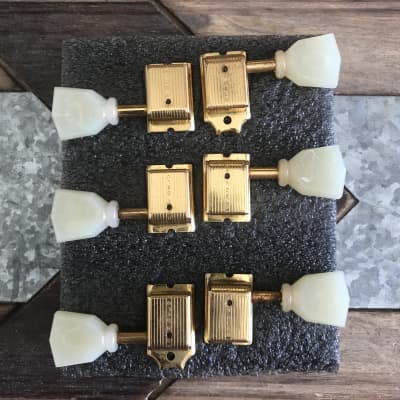 Real Life Relics Kluson Aged Gold Tuning Machines for Gibson Explorer KDE-6B-G image 4