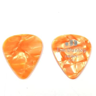 Dunlop Guitar Picks  12 Pack  Celluloid  Orange Pearloid  Heavy .94mm image 2