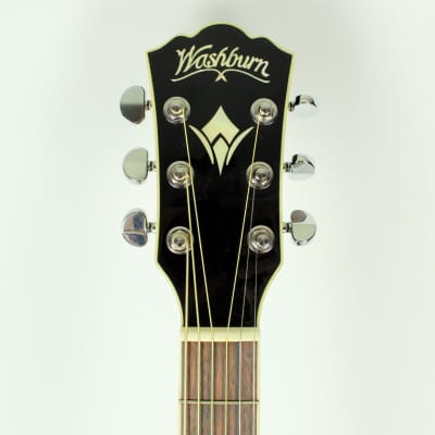 Washburn WD10SCEB Acoustic Electric Guitar, Black (USED) image 5