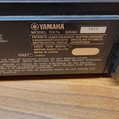 Yamaha DX7S Programmable Algorithm Synthesizer 1983 - 1987 - Black image 6