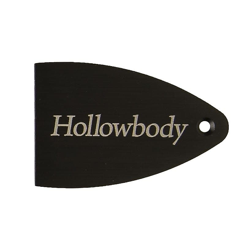 PRS Truss Rod Cover, Black Anodized Aluminum, Etched, Hollowbody image 1