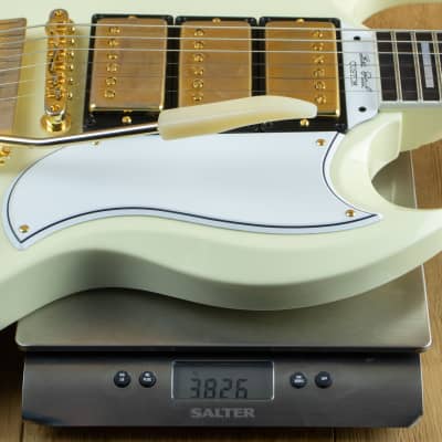 Gibson 1963 Les Paul SG Custom Reissue Maestro Vibrola Classic White 406983 image 5