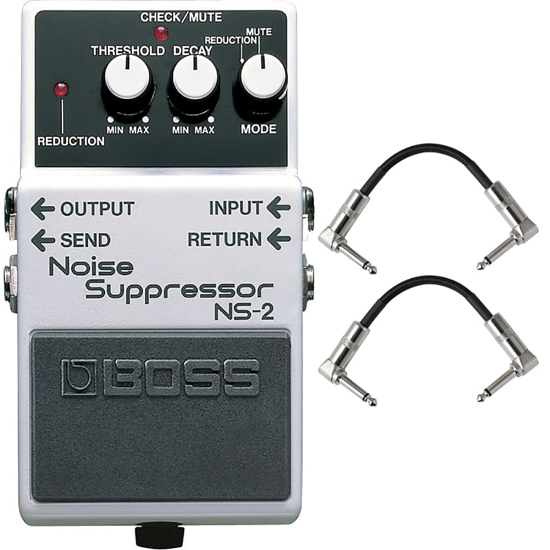 Boss NS-2 Noise Suppressor Guitar Effects Pedal Stompbox Footswitch + Cables