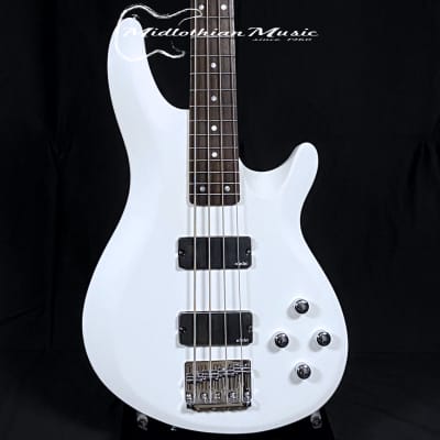 Schecter C-4 Deluxe Bass Guitar - 4-String Active Bass - Satin White Finish image 2