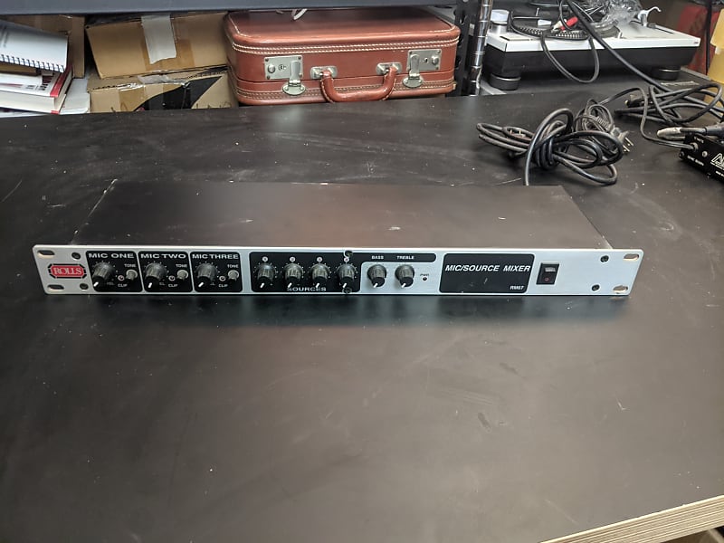 Rolls Rm67 Mic / Source Mixer Source Selector Silver Black Reverb