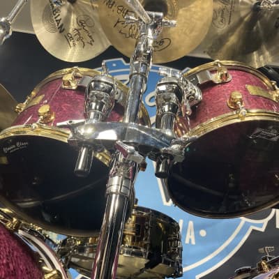 Carmine Appice’s Complete Mapex Orion Series Set, 6-Piece Plus Hardware and Cases! Excellent!! - Birdseye Transparent Violet image 24
