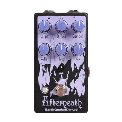 Earthquaker Devices Afterneath v3 Enhanced Otherworldly Reverberation Machine Black & Pastel Purple (CME Exclusive) image 1