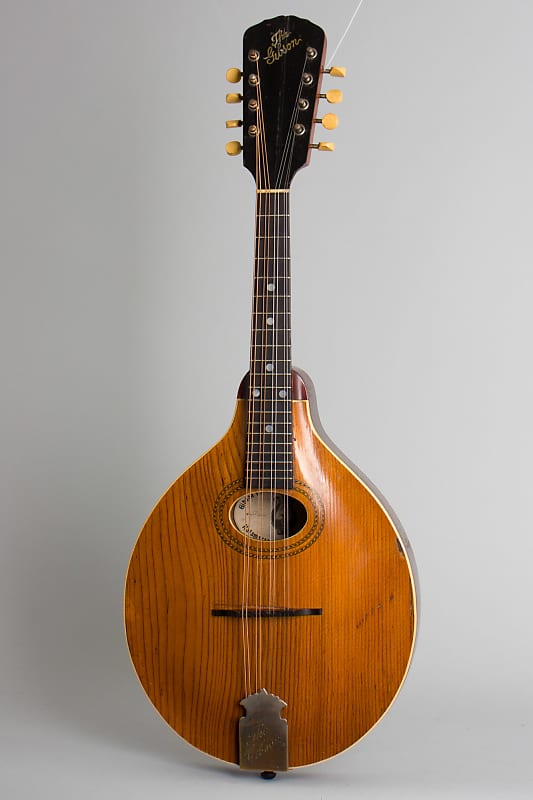 Gibson  Style A-1 Carved Top Mandolin (1910), ser. #9441, original black hard shell case. image 1